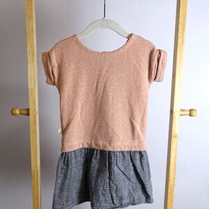 Childhoods Clothing | Two Tone Heather Pink and Gray Dress